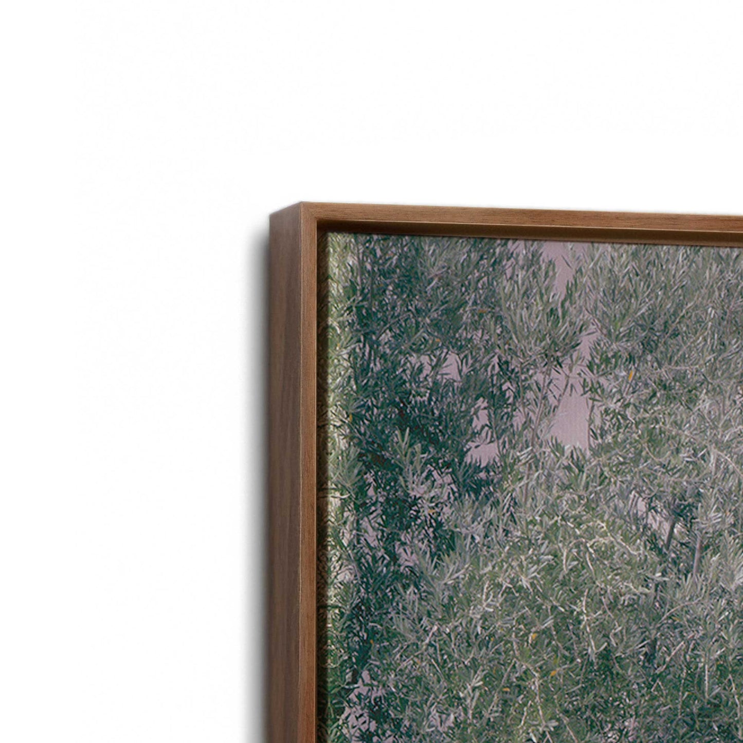 [Color:Walnut], Picture of art in a Walnut frame at an angle