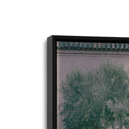 [Color:Satin Black], Picture of art in a Satin Black frame at an angle
