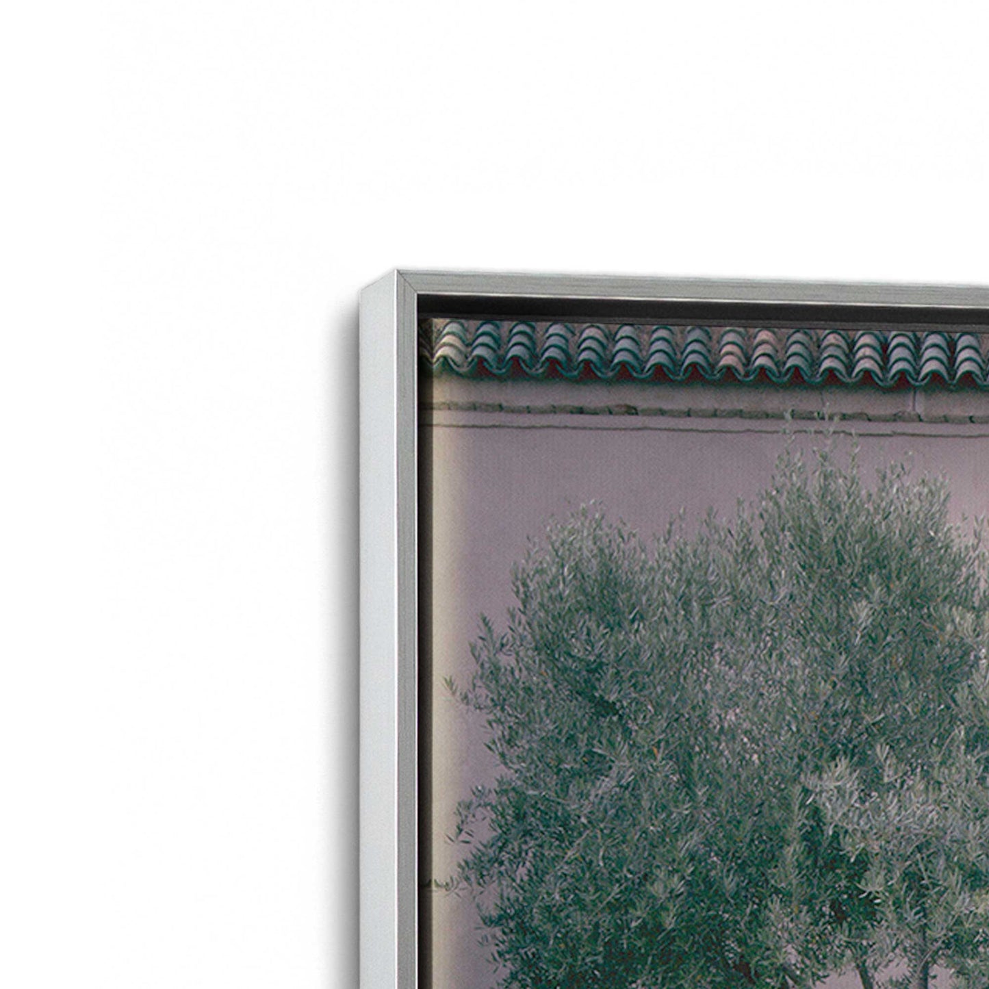 [Color:Polished Chrome], Picture of art in a Polished Chrome frame at an angle