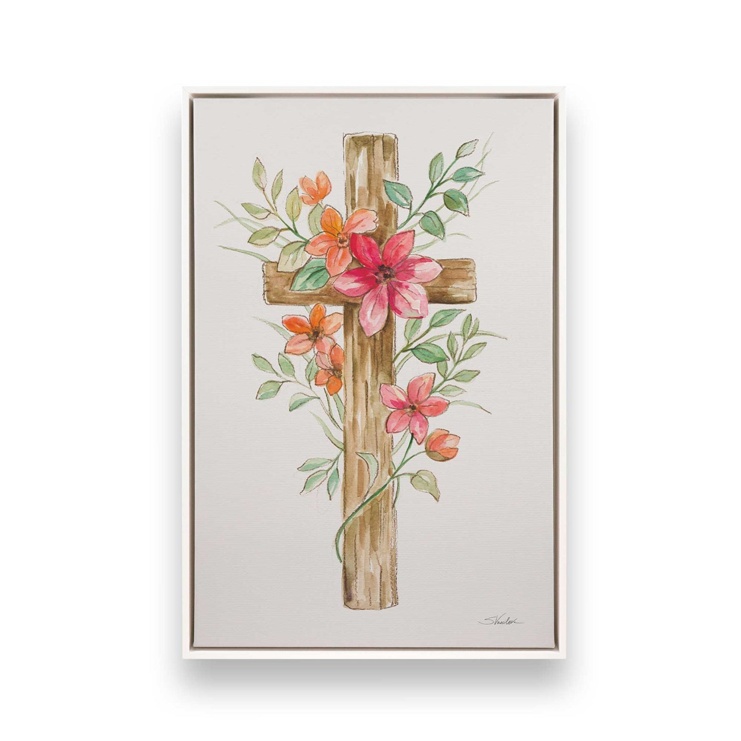 [Color:Opaque White], Picture of art in a White frame