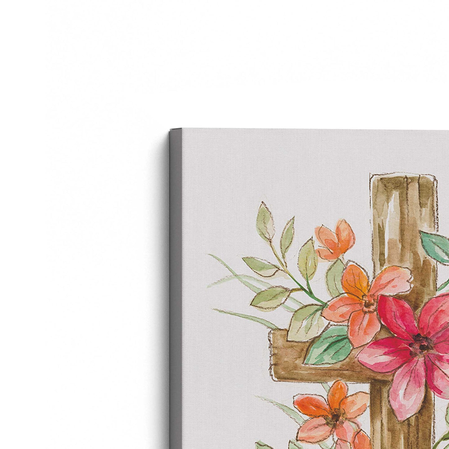 [Color:Stretched Canvas], Picture of the corner of the art