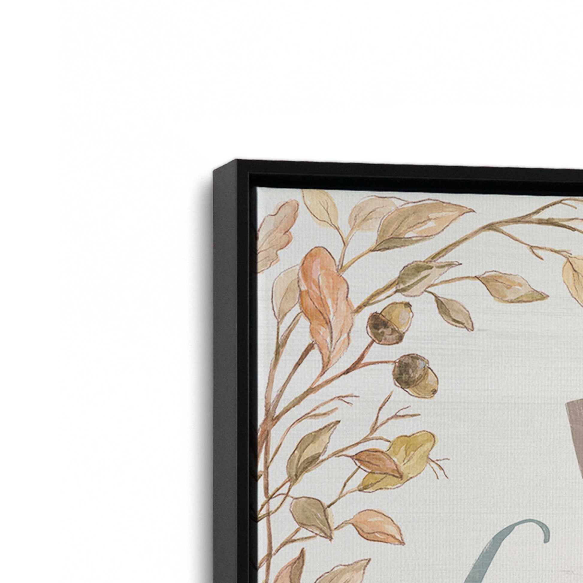 [Color:Satin Black], Picture of art in a Satin Black frame at an angle