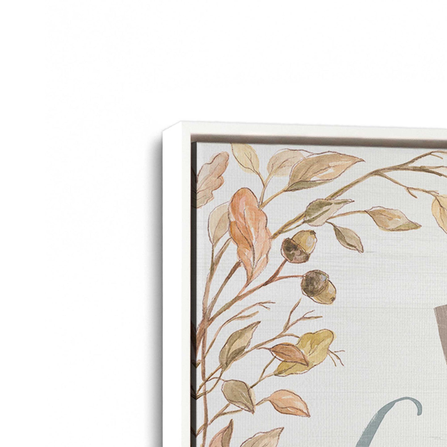 [Color:Opaque White], Picture of art in a White frame at an angle