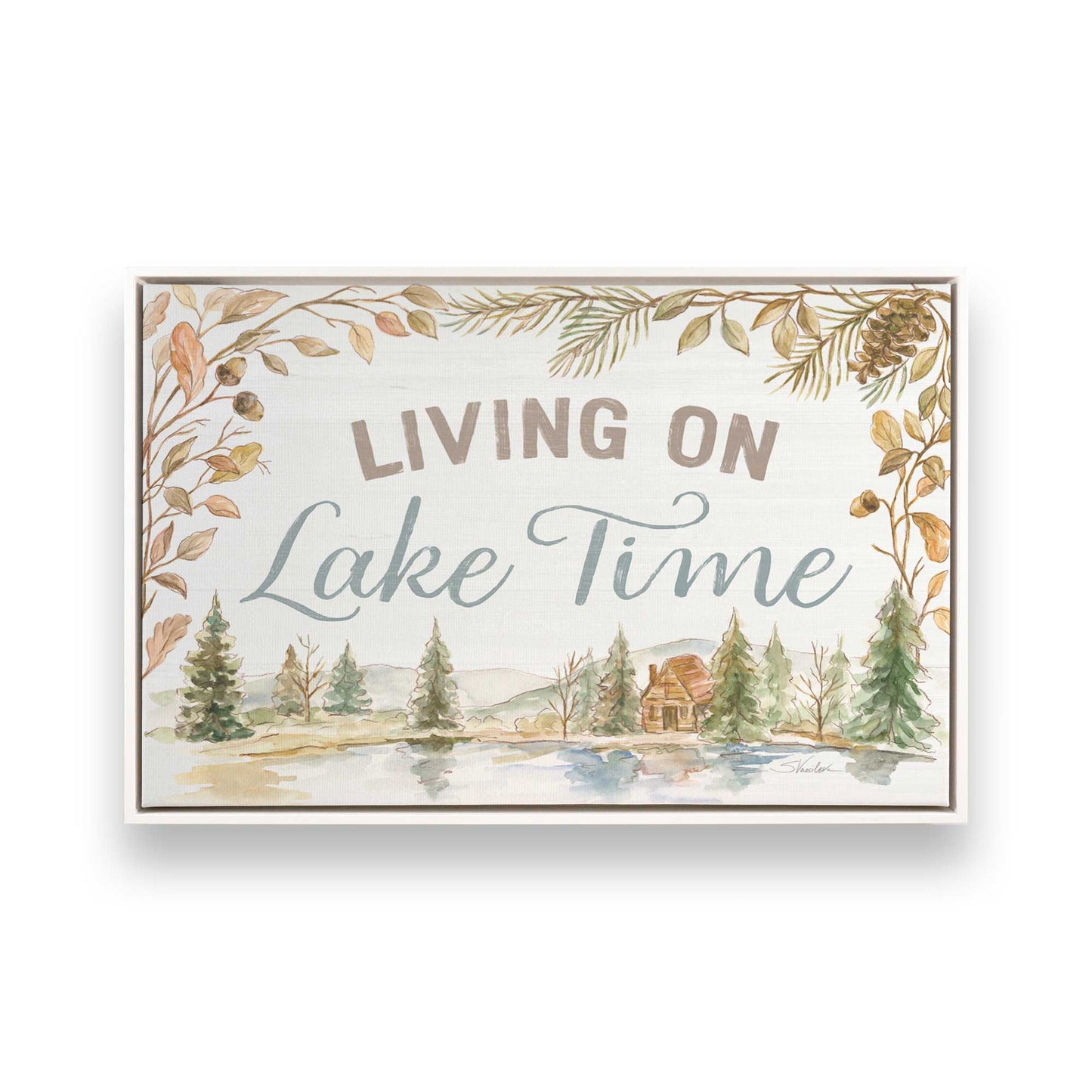 [Color:Opaque White], Picture of art in a White frame