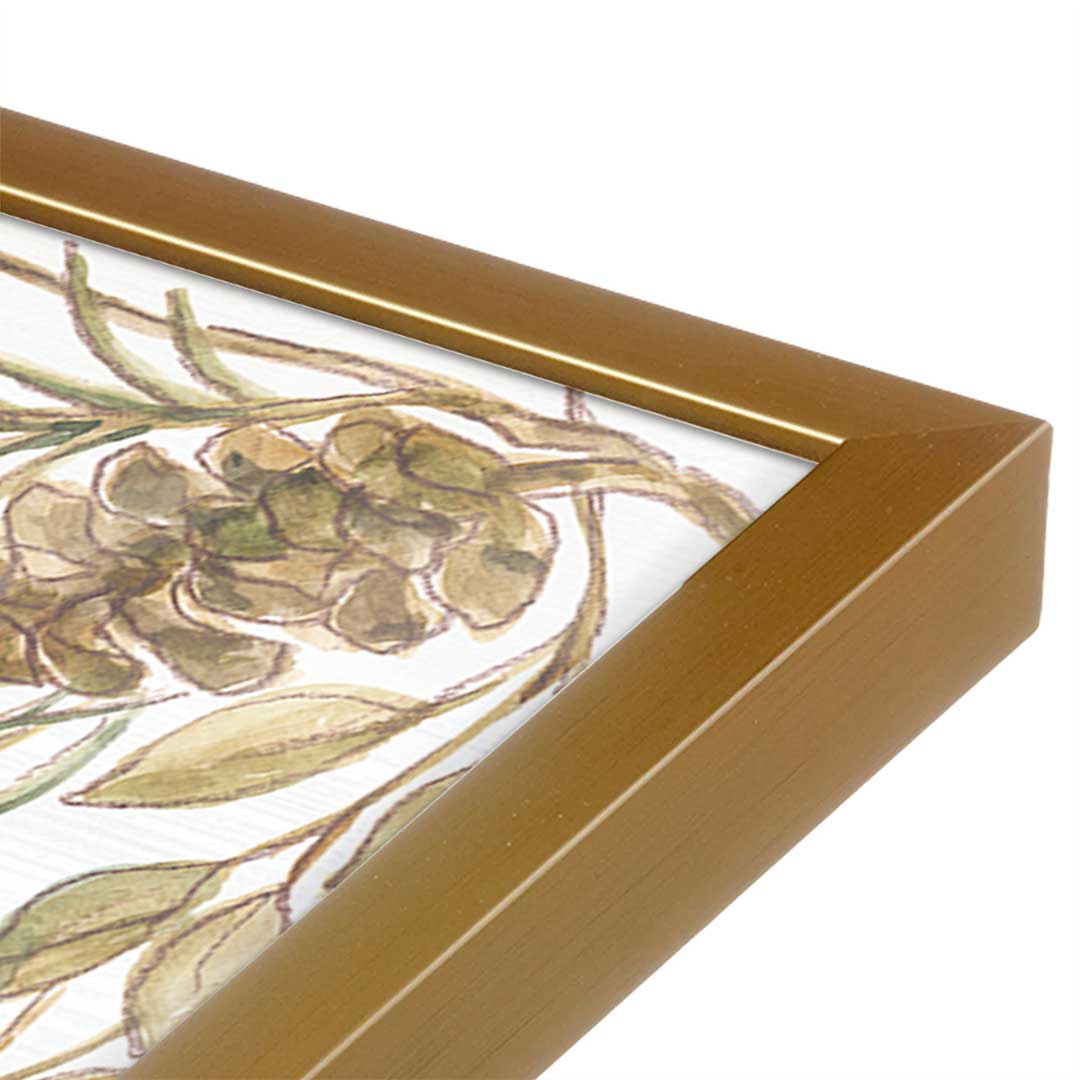 [Color:Polished Gold], Picture of art in a Polished Gold frame at an angle