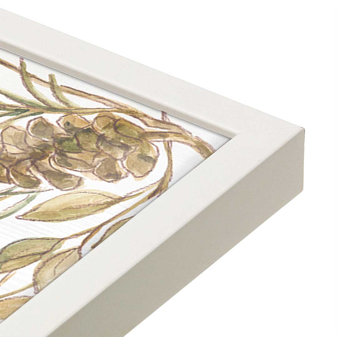 [Color:Opaque White], Picture of art in a Opaque White frame at an angle