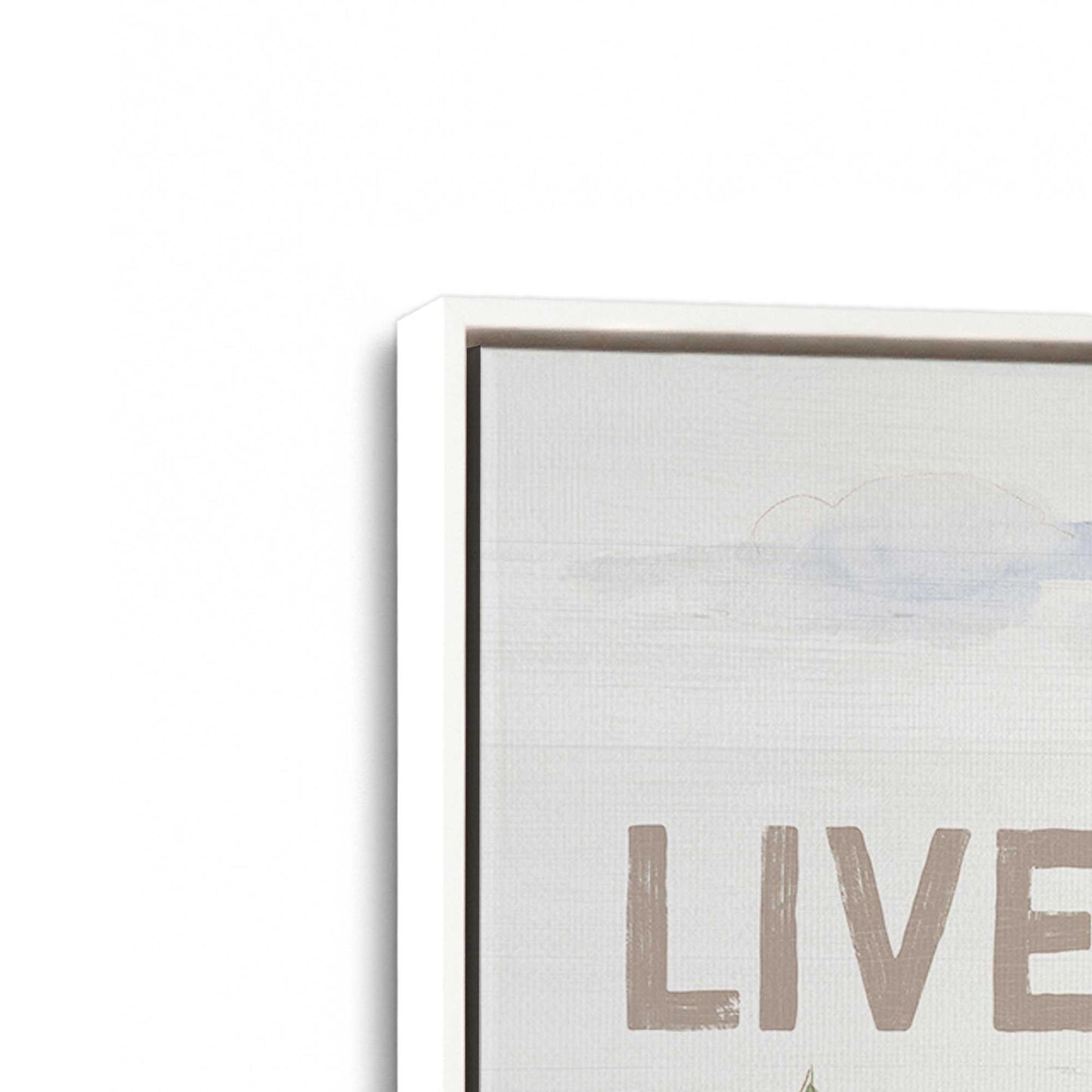 [Color:Opaque White], Picture of art in a White frame at an angle