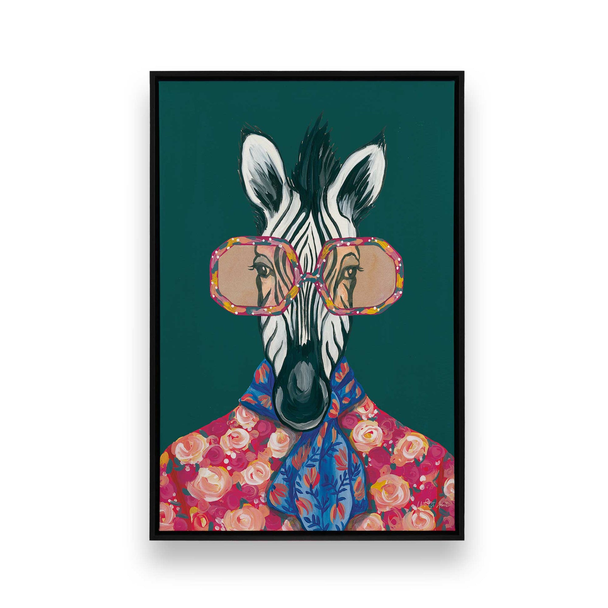 [Color:Satin Black], Picture of art in a Satin Black frame