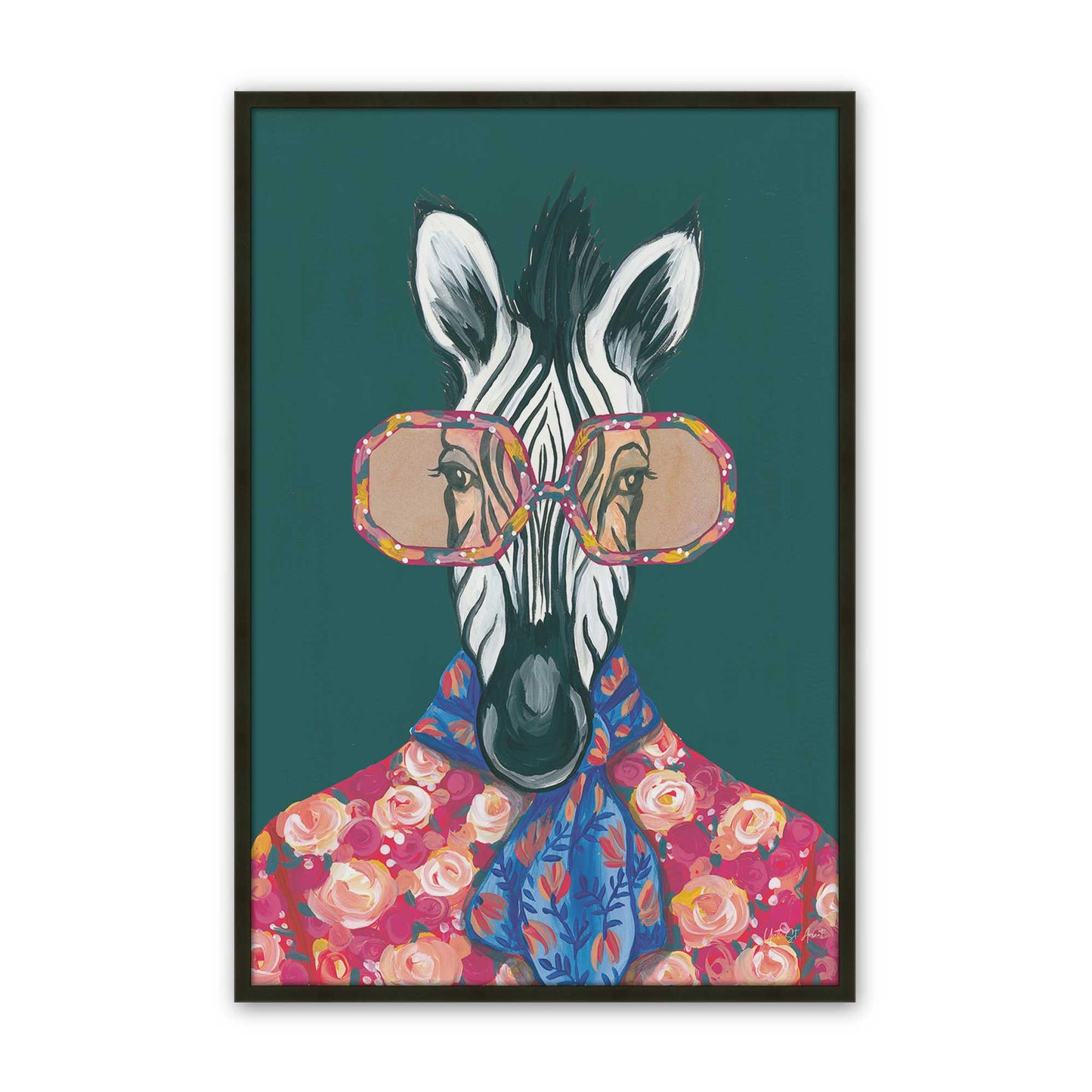 [Color:Satin Black], Picture of art in a Satin Black frame
