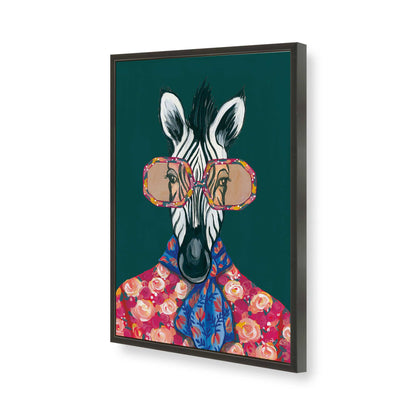 [Color:Satin Black], Picture of art in a Satin Black frame of the corner