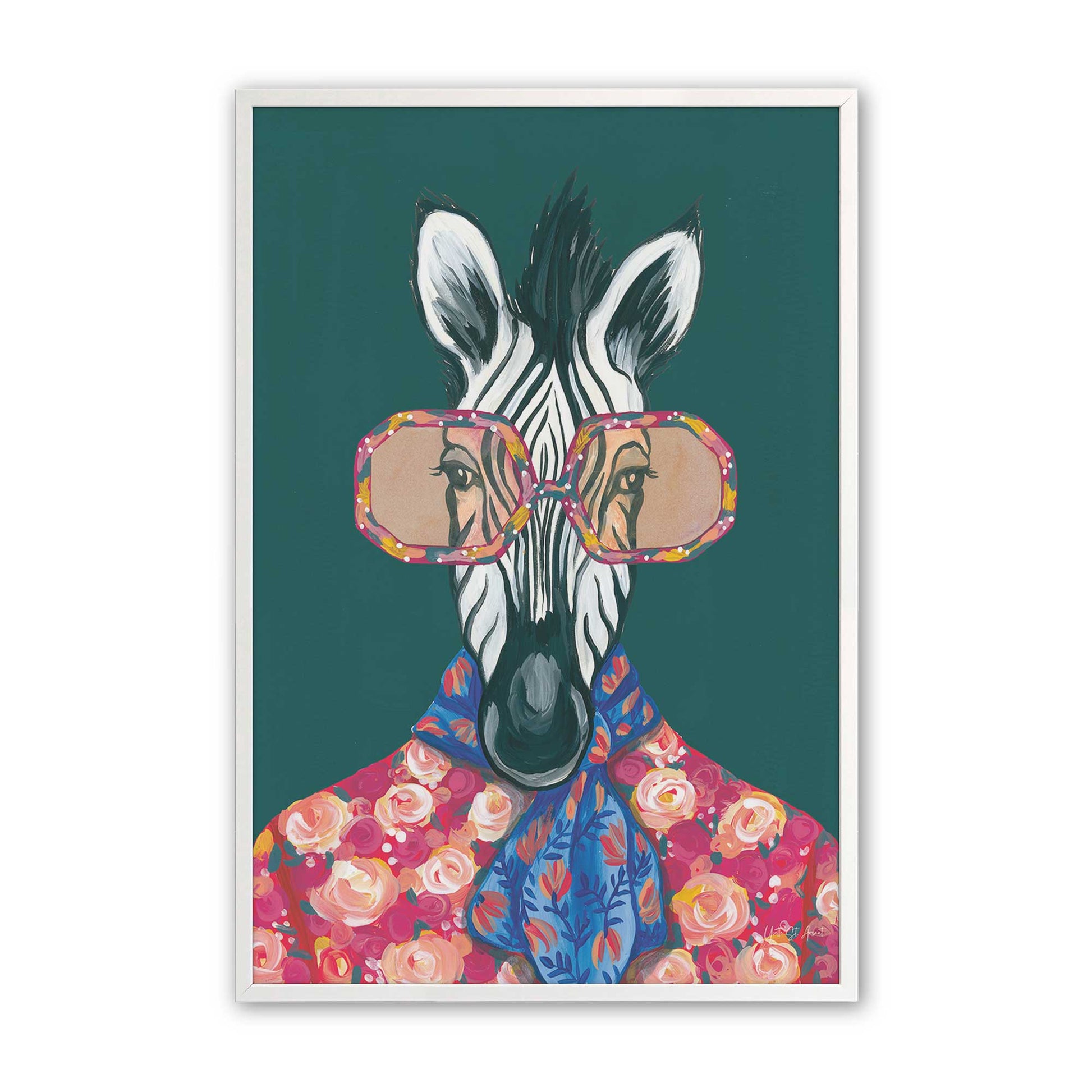[Color:Opaque White], Picture of art in a Opaque White frame