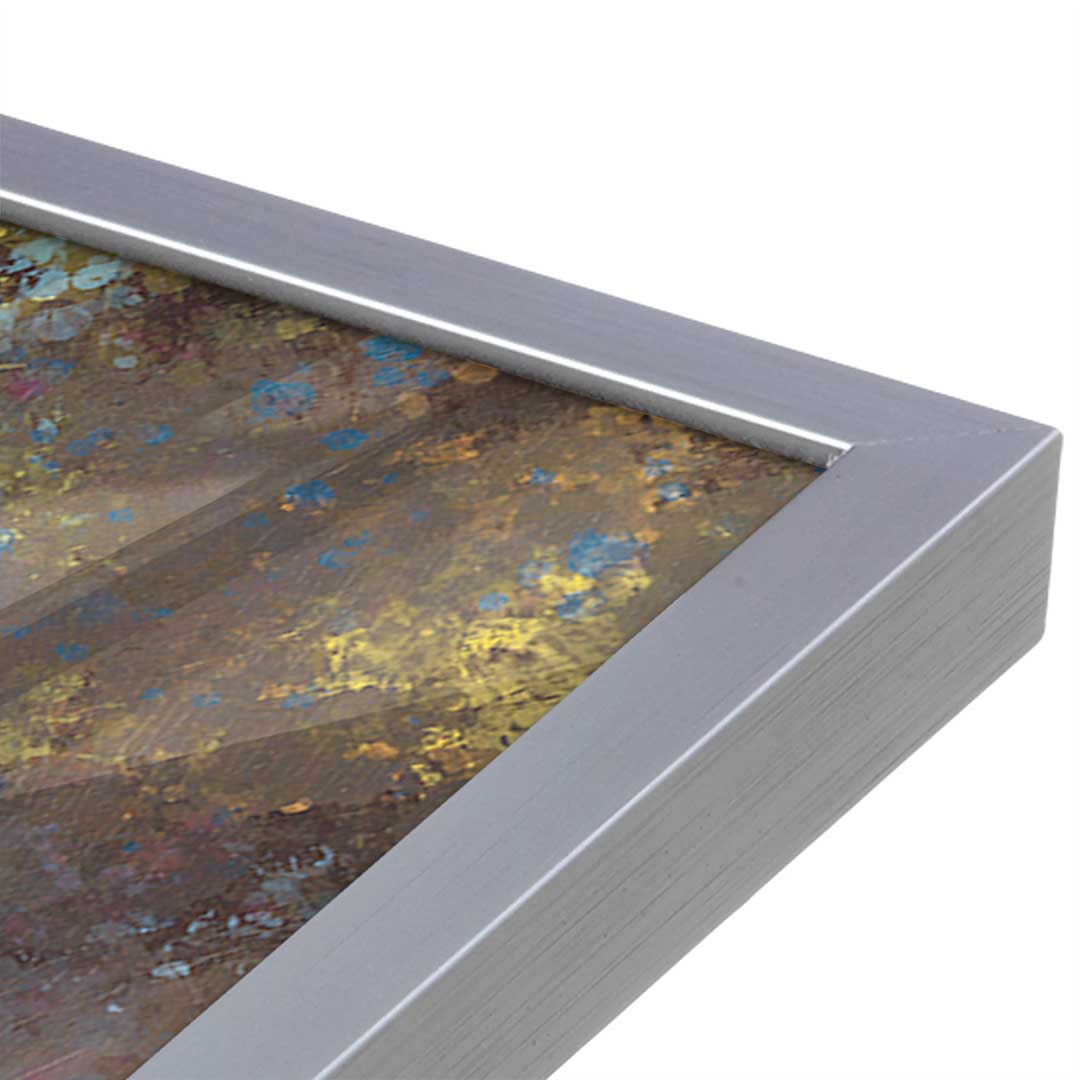 [Color:Polished Chrome], Picture of art in a Polished Chrome frame at an angle