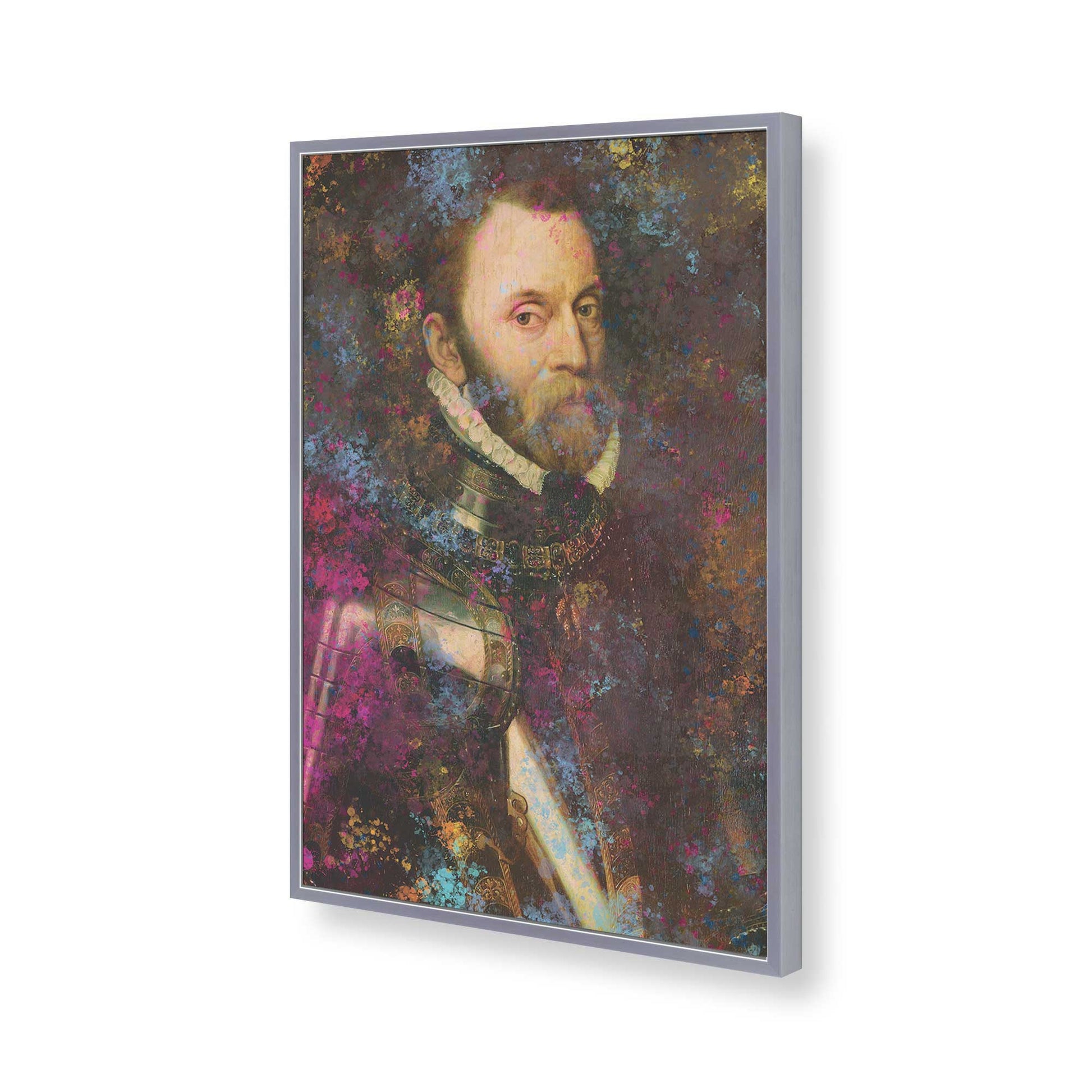 [Color:Polished Chrome], Picture of art in a Polished Chrome frame of the corner