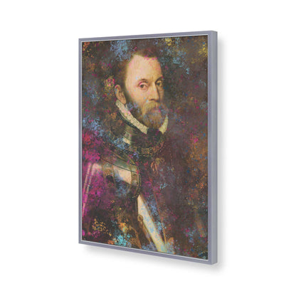 [Color:Polished Chrome], Picture of art in a Polished Chrome frame of the corner