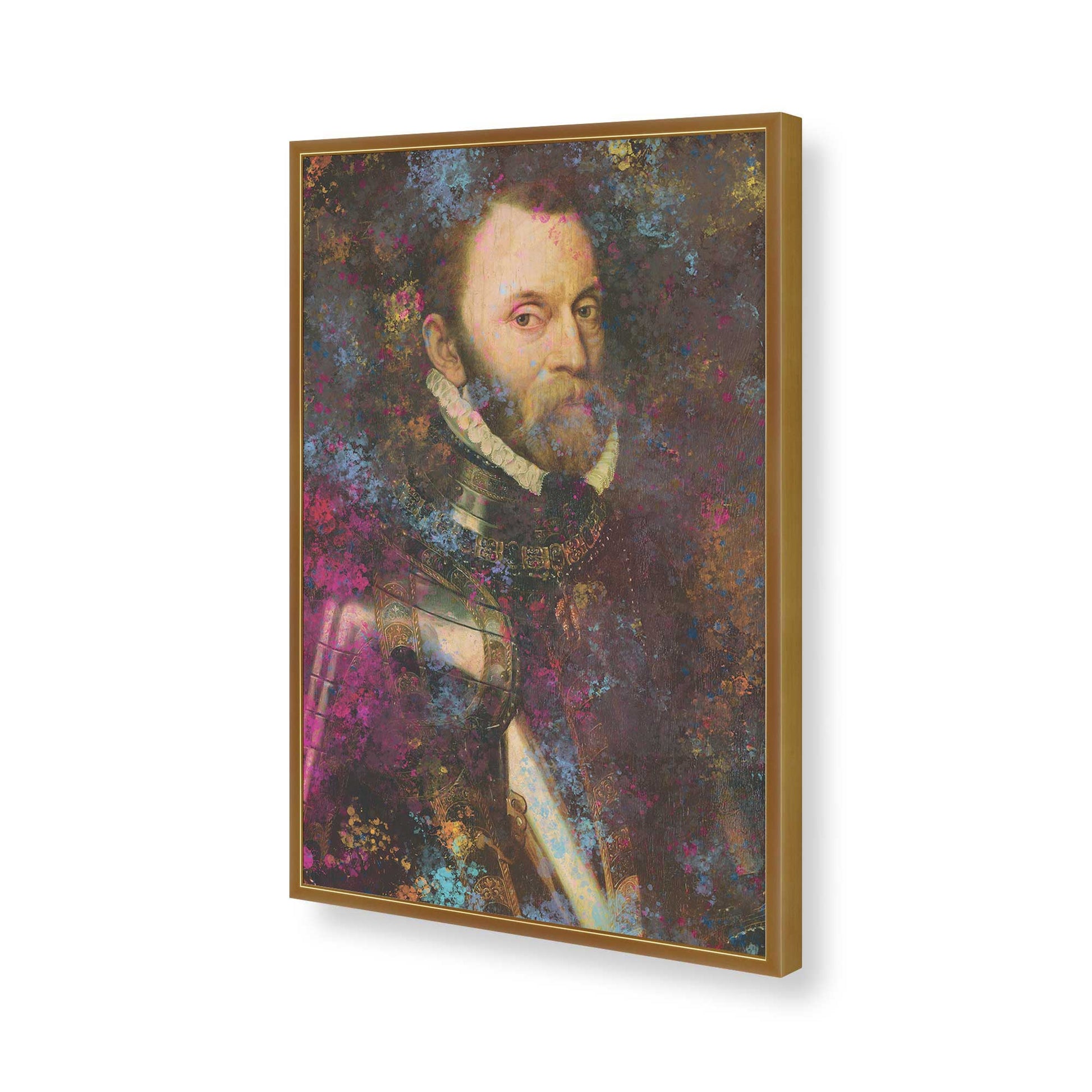 [Color:Polished Gold], Picture of art in a Polished Gold frame of the corner