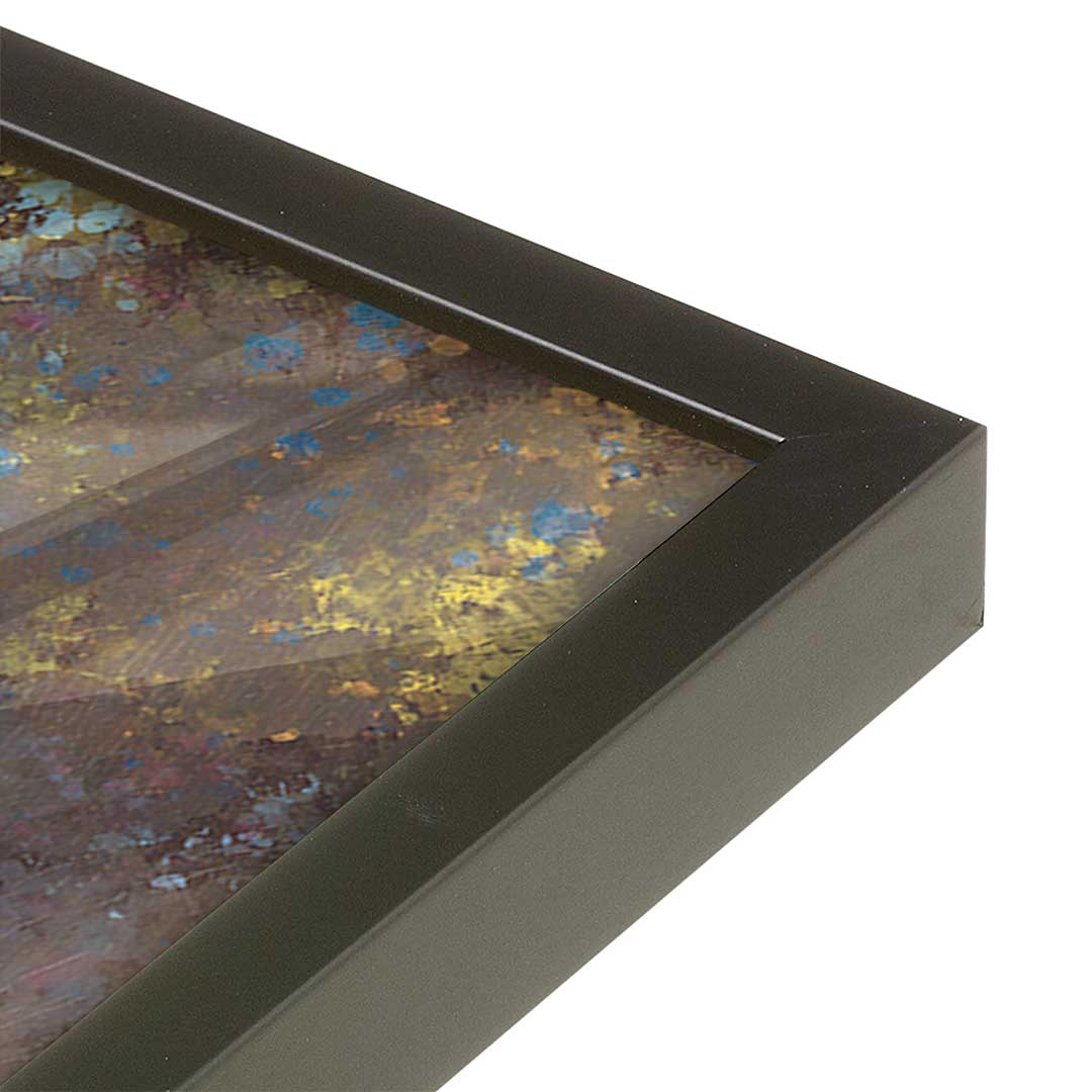 [Color:Satin Black], Picture of art in a Satin Black frame at an angle