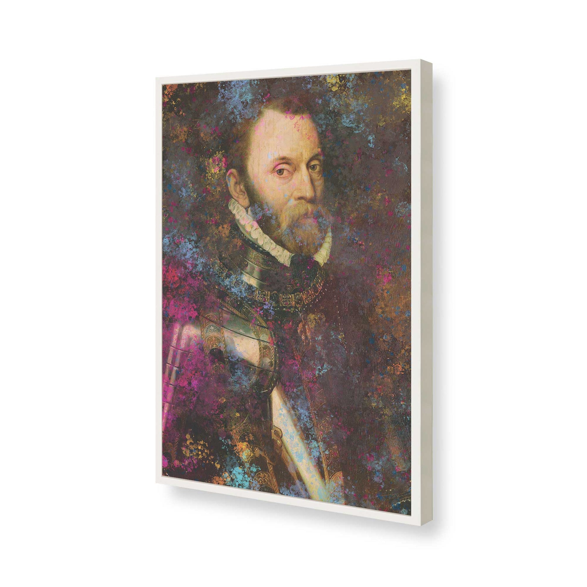 [Color:Opaque White], Picture of art in a Opaque White frame of the corner