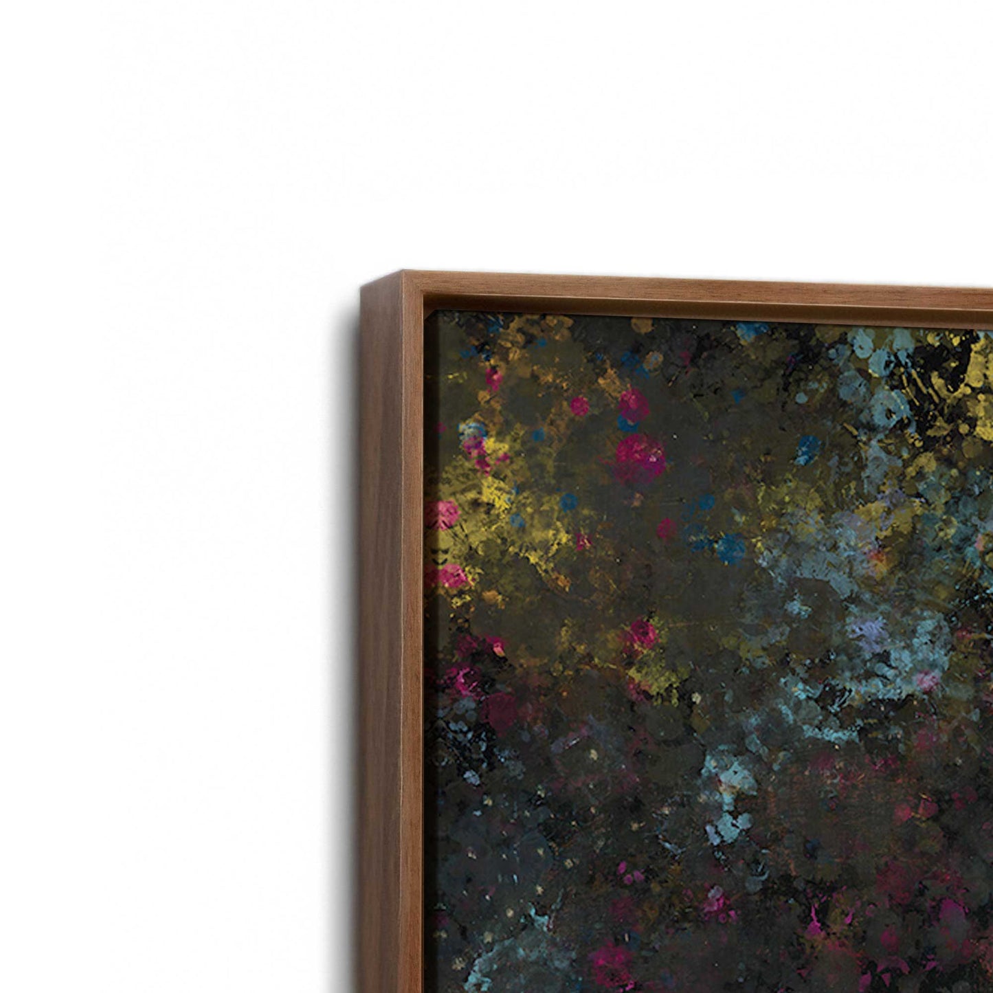 [Color:Walnut], Picture of art in a Walnut frame at an angle