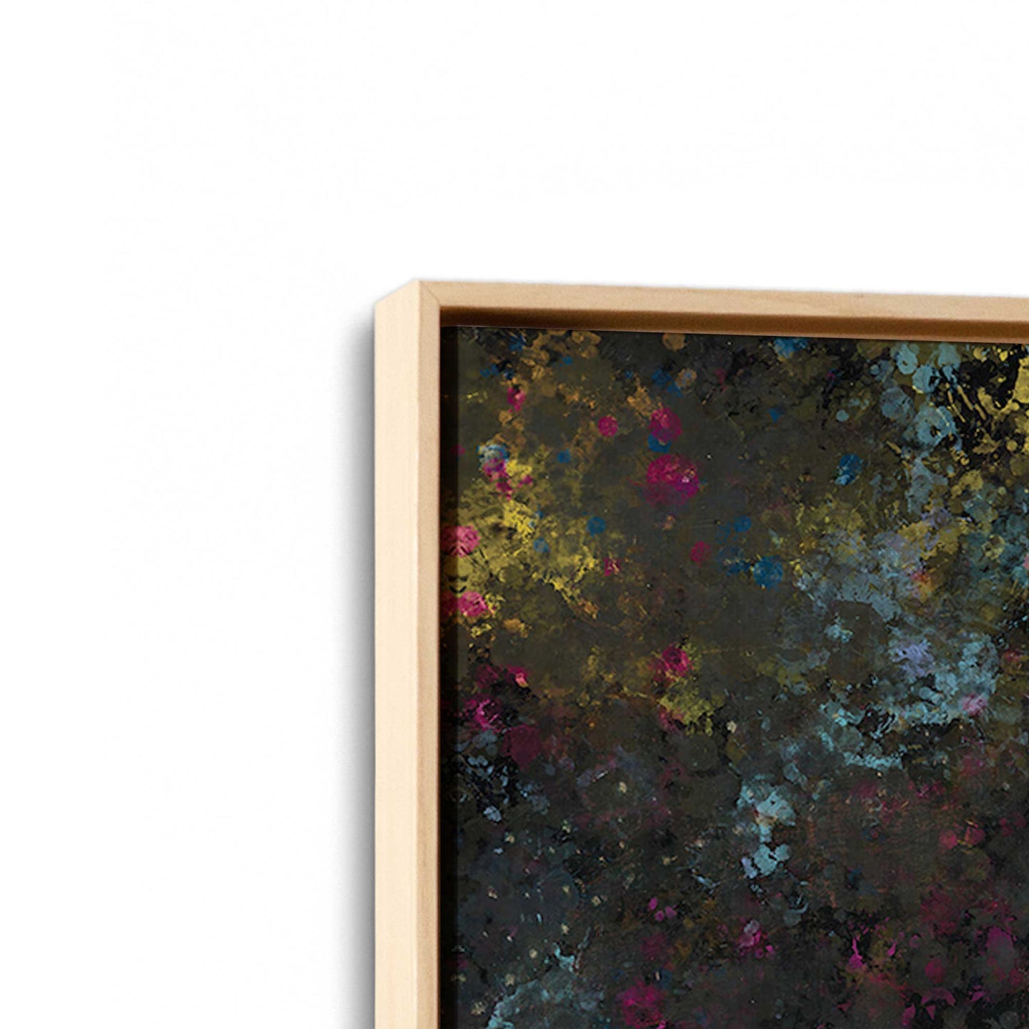[Color:American Maple], Picture of art in a American Maple frame at an angle