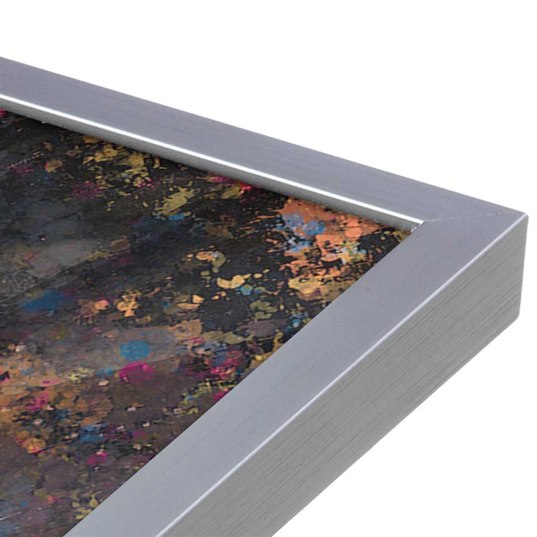 [Color:Polished Chrome], Picture of art in a Polished Chrome frame at an angle