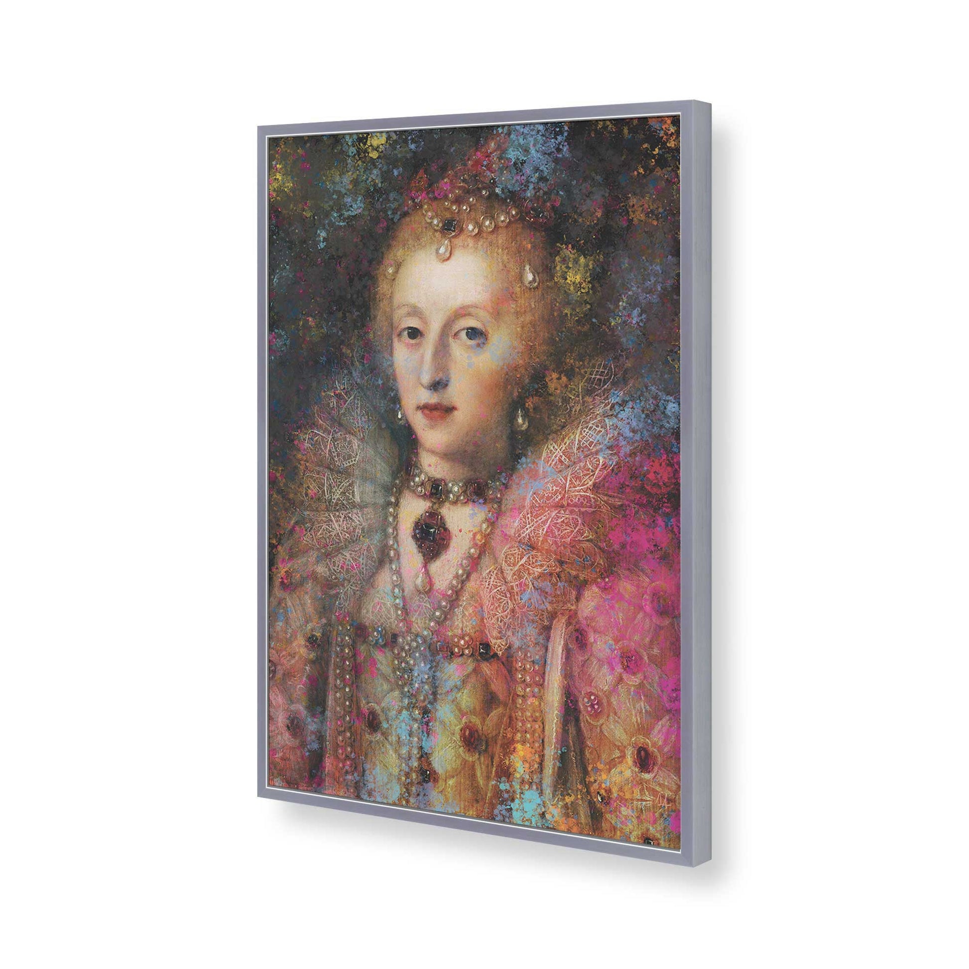 [Color:Polished Chrome], Picture of art in a Polished Chrome frame of the corner