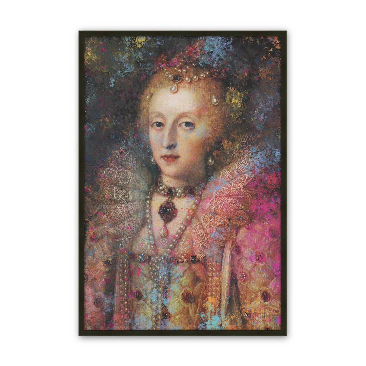 [Color:Satin Black], Picture of art in a Satin Black frame