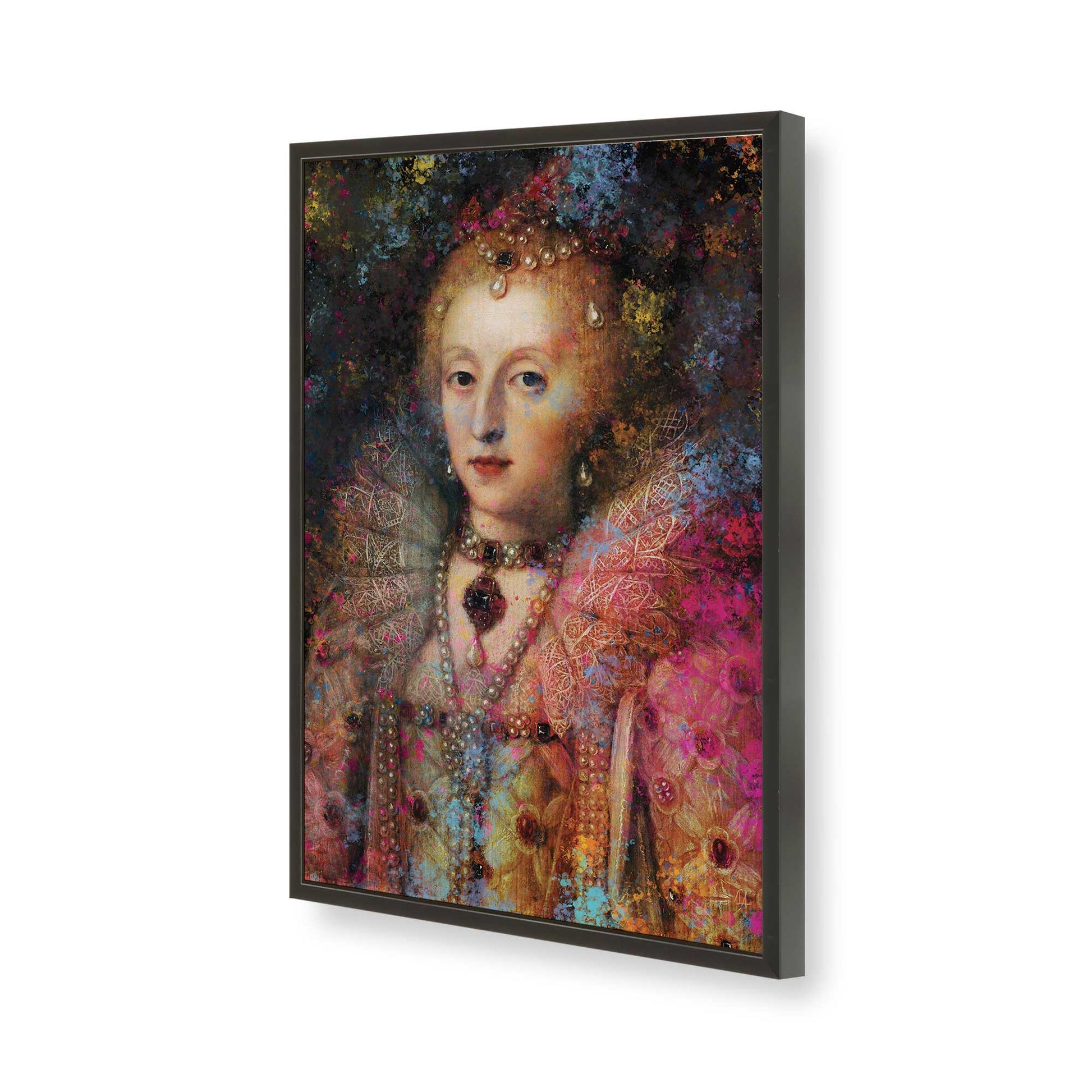 [Color:Satin Black], Picture of art in a Satin Black frame of the corner