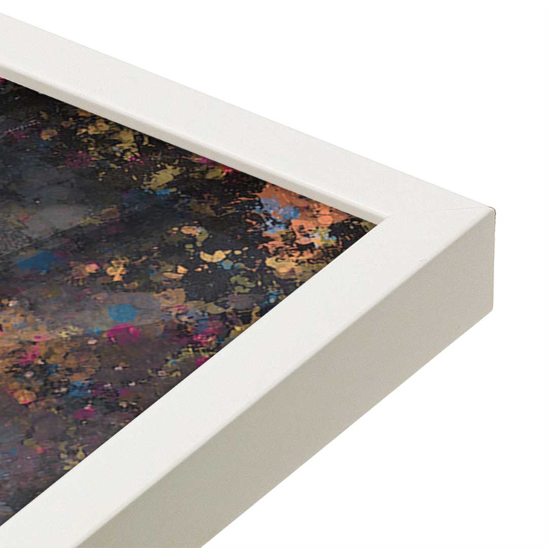 [Color:Opaque White], Picture of art in a Opaque White frame at an angle