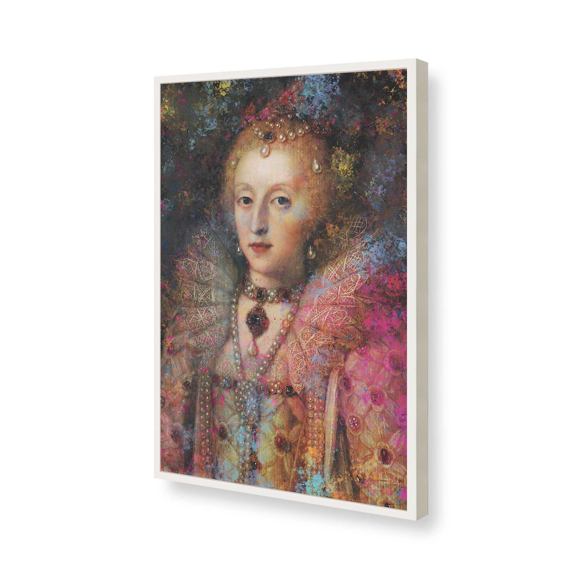 [Color:Opaque White], Picture of art in a Opaque White frame of the corner