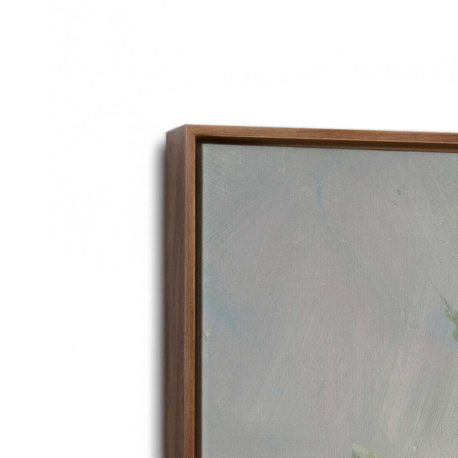 [Color:Walnut], Picture of art in a Walnut frame at an angle