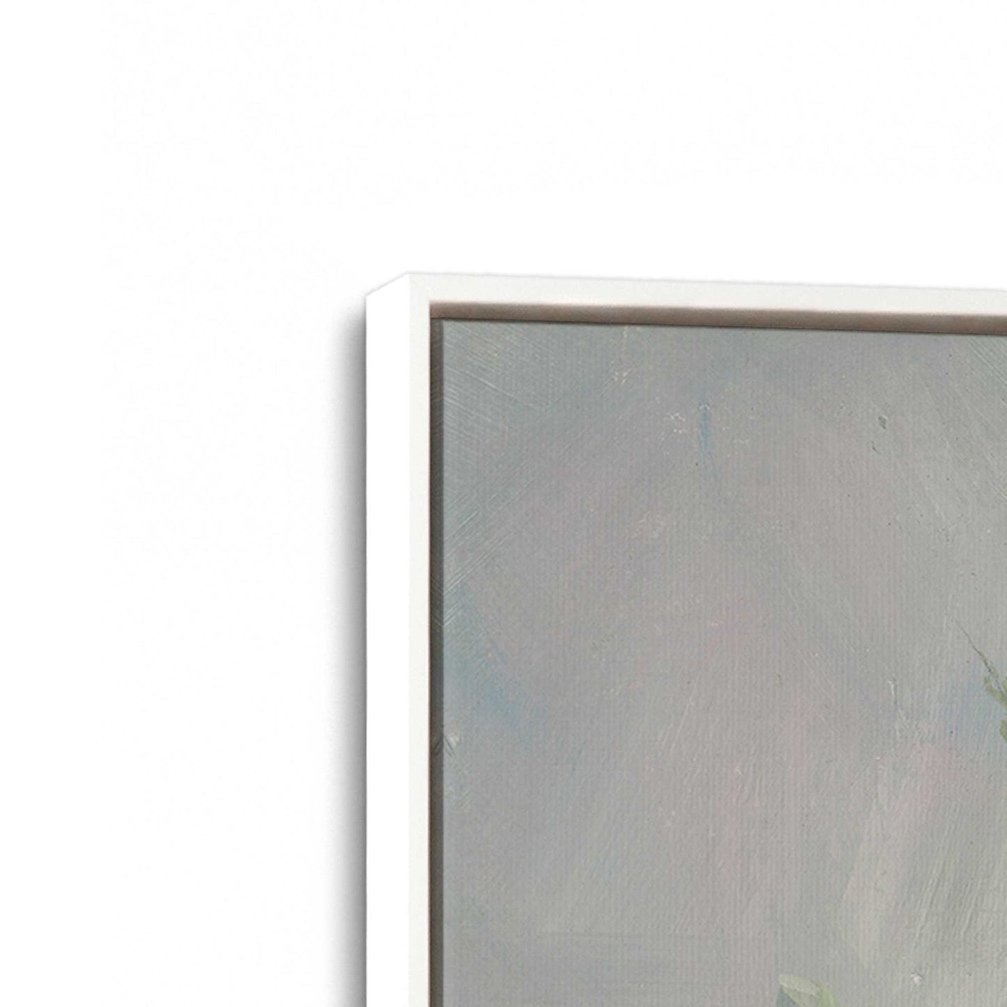 [Color:Opaque White], Picture of art in a White frame at an angle