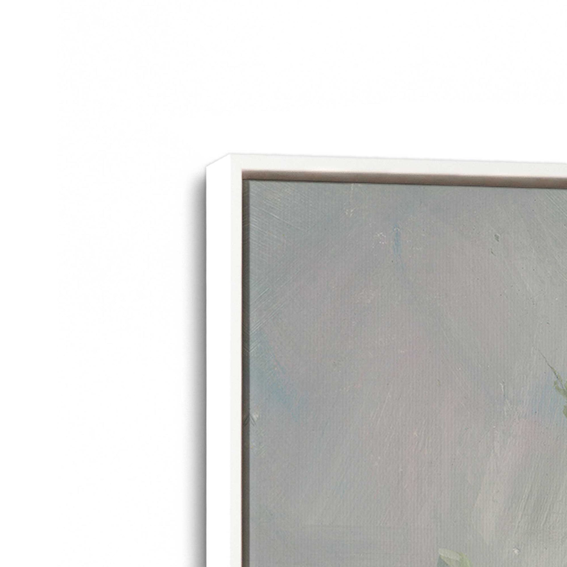 [Color:Opaque White], Picture of art in a White frame at an angle