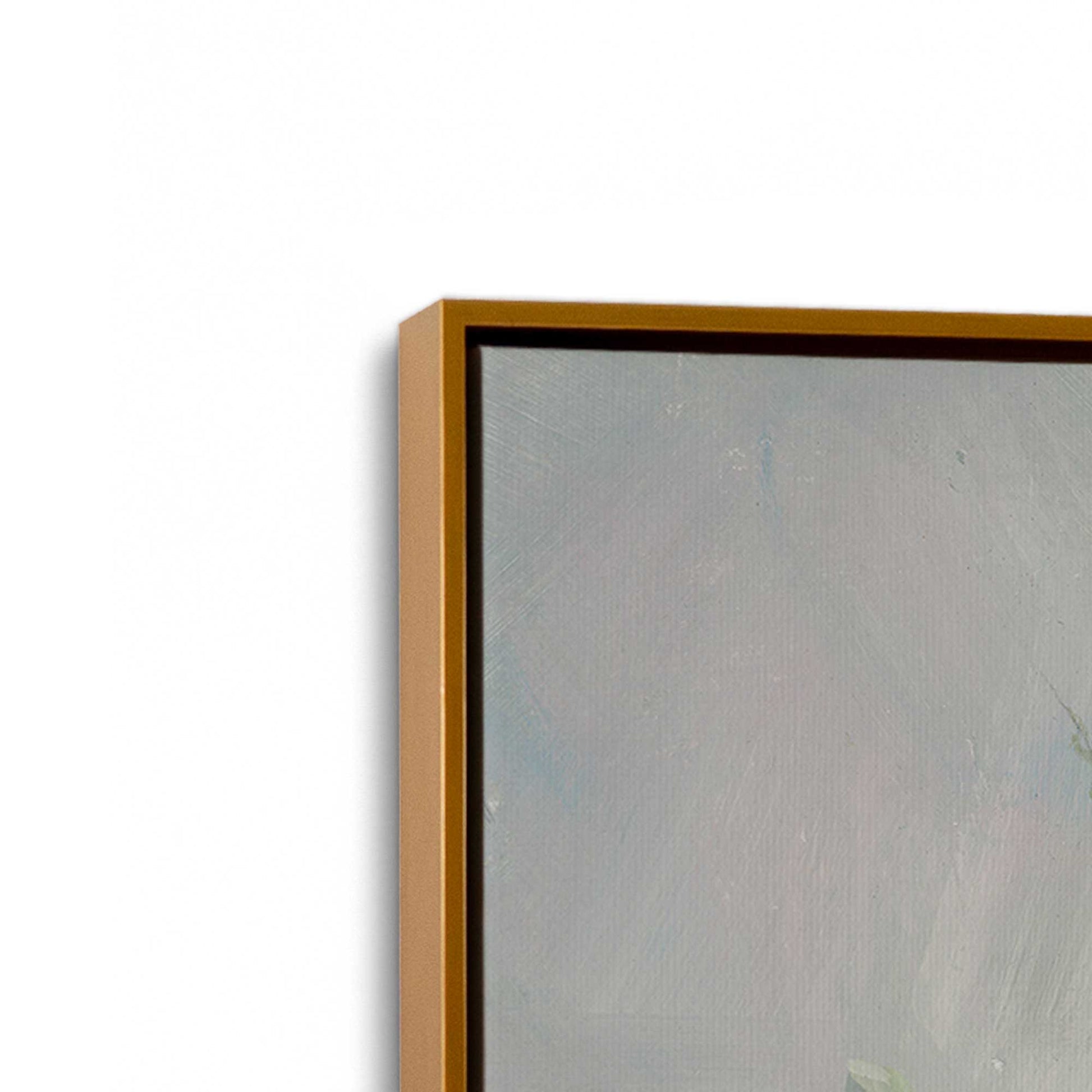 [Color:Polished Gold], Picture of art in a Polished Gold frame at an angle