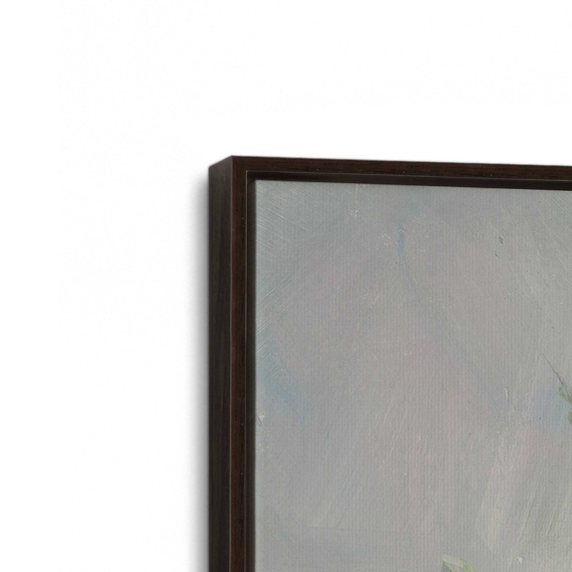 [Color:Espresso], Picture of art in a Espresso frame at an angle
