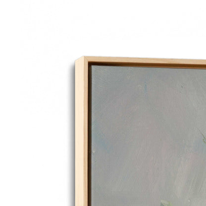 [Color:American Maple], Picture of art in a American Maple frame at an angle