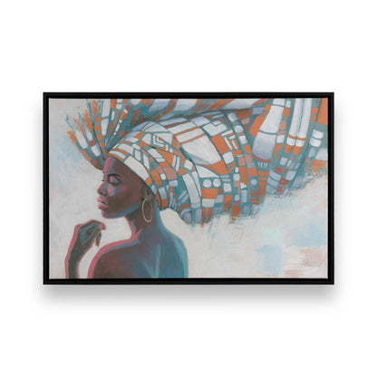 [Color:Satin Black], Picture of art in a Satin Black frame