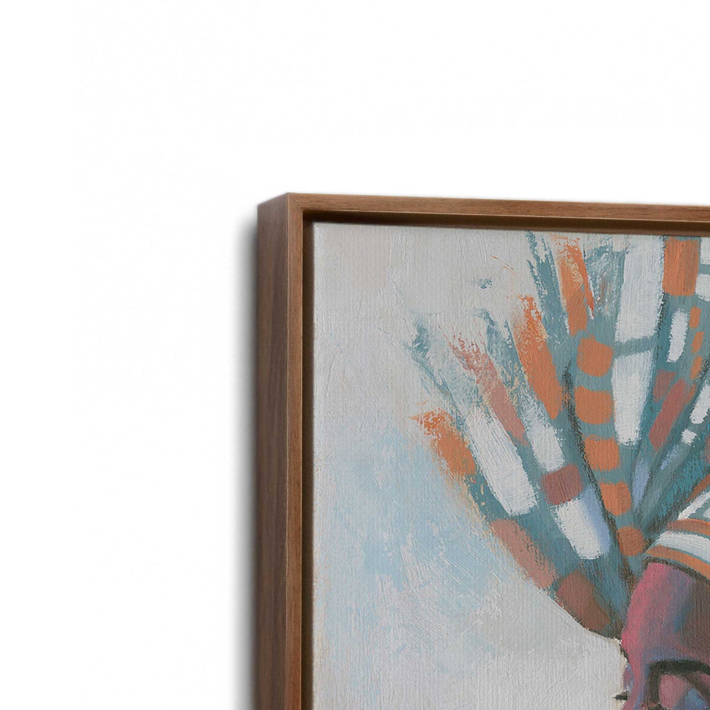 [Color:Walnut], Picture of art in a Walnut frame at an angle