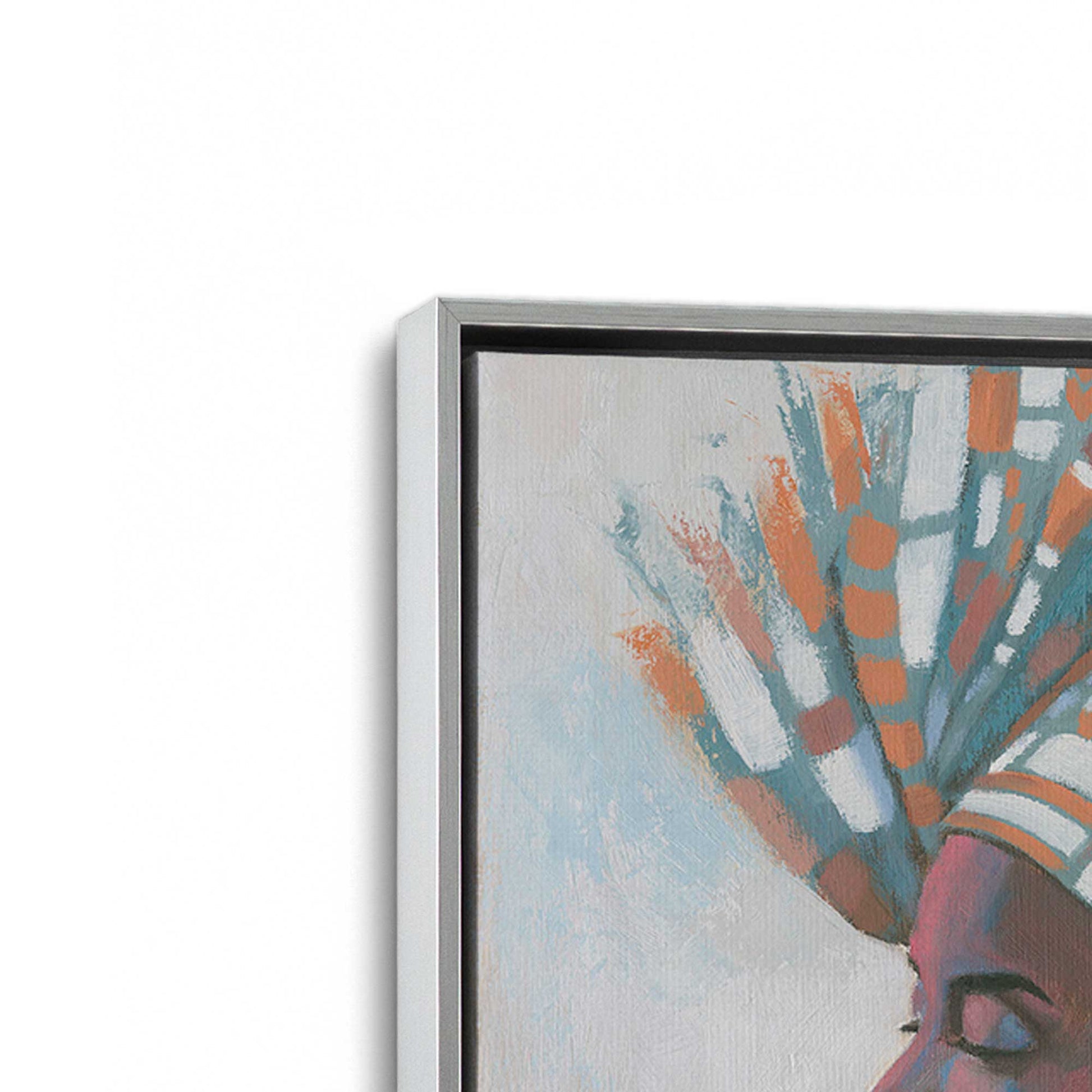 [Color:Polished Chrome], Picture of art in a Polished Chrome frame at an angle