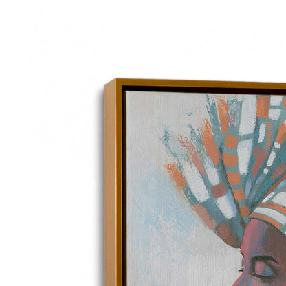 [Color:Polished Gold], Picture of art in a Polished Gold frame at an angle