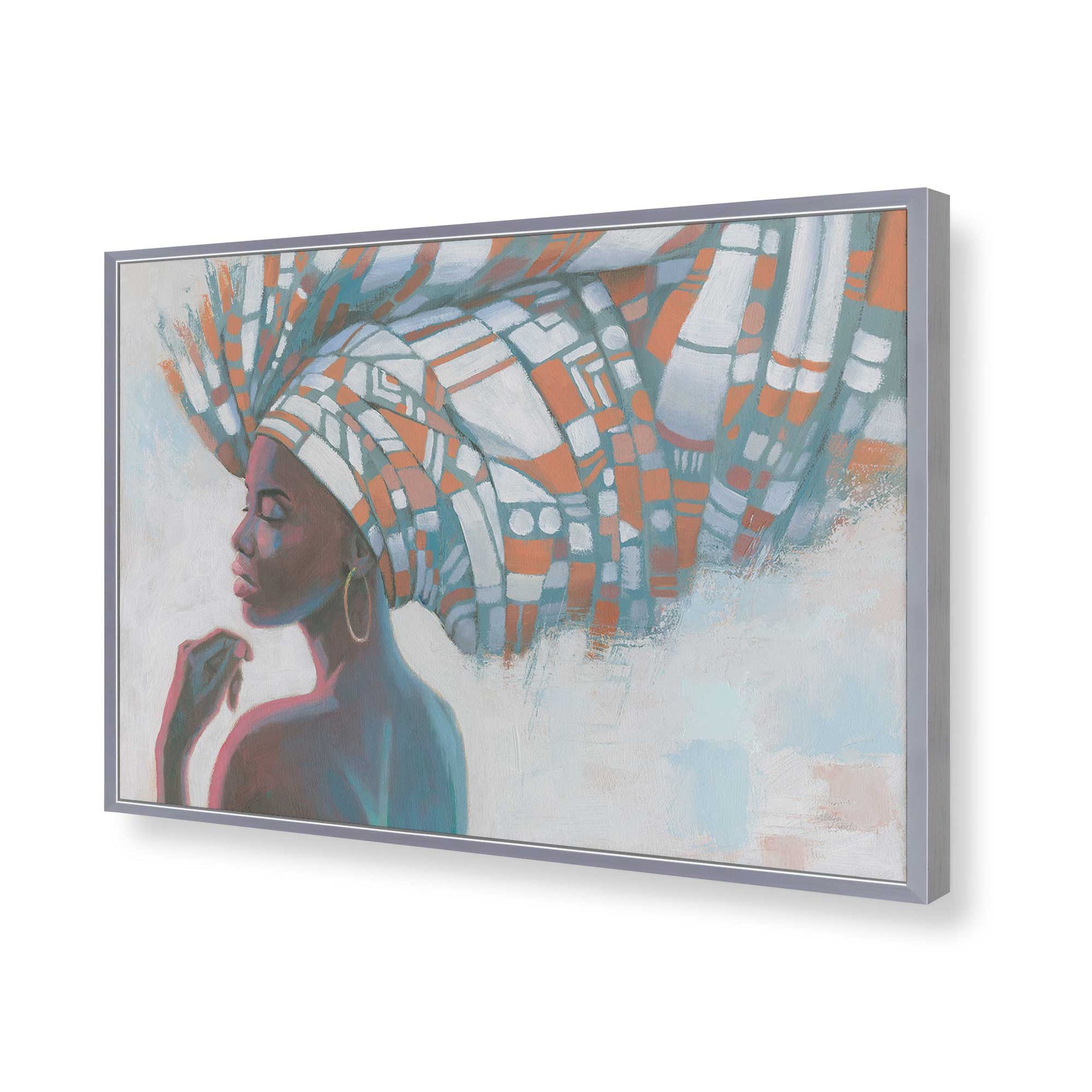 [Color:Polished Chrome], Picture of art in a Polished Chrome frame of the corner