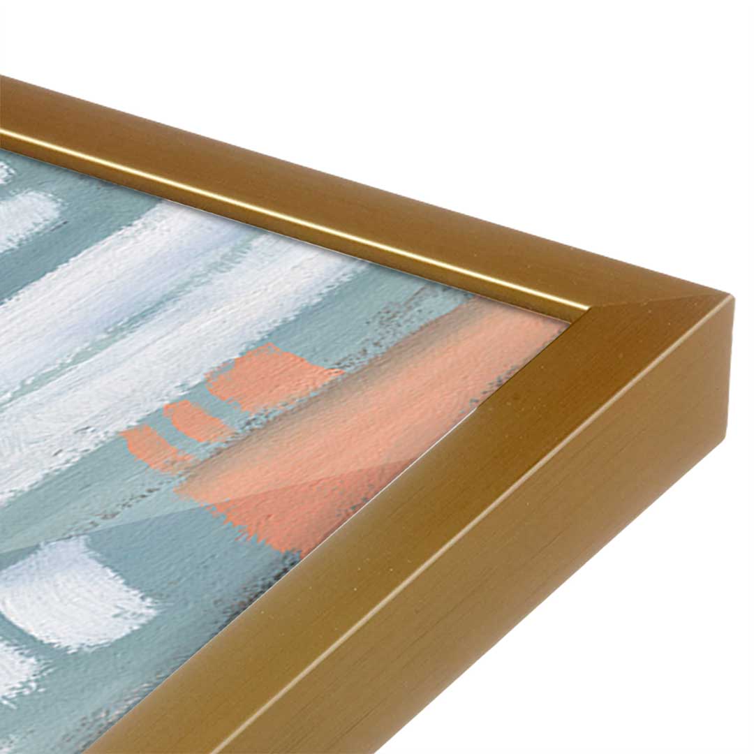 [Color:Polished Gold], Picture of art in a Polished Gold frame at an angle