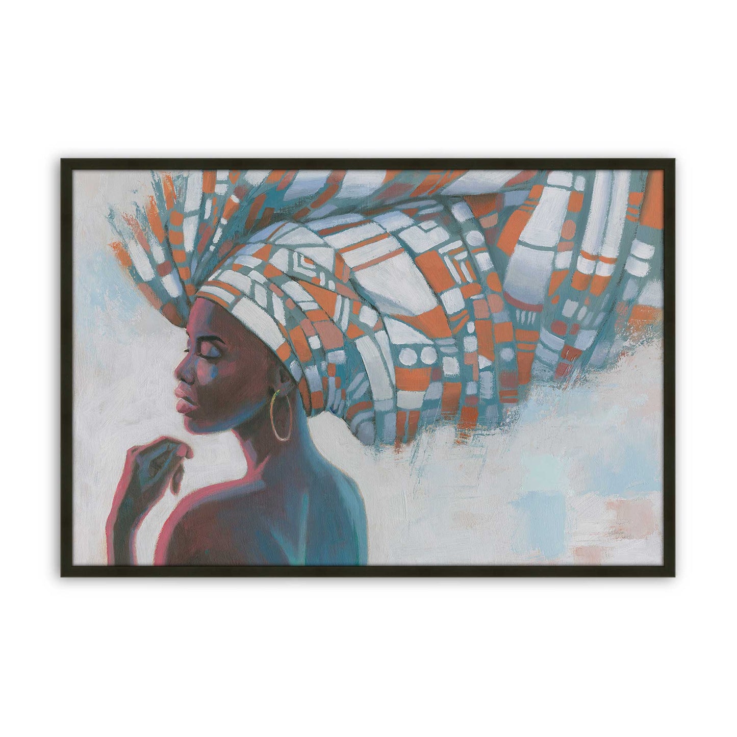 [Color:Satin Black], Picture of art in a Satin Black frame