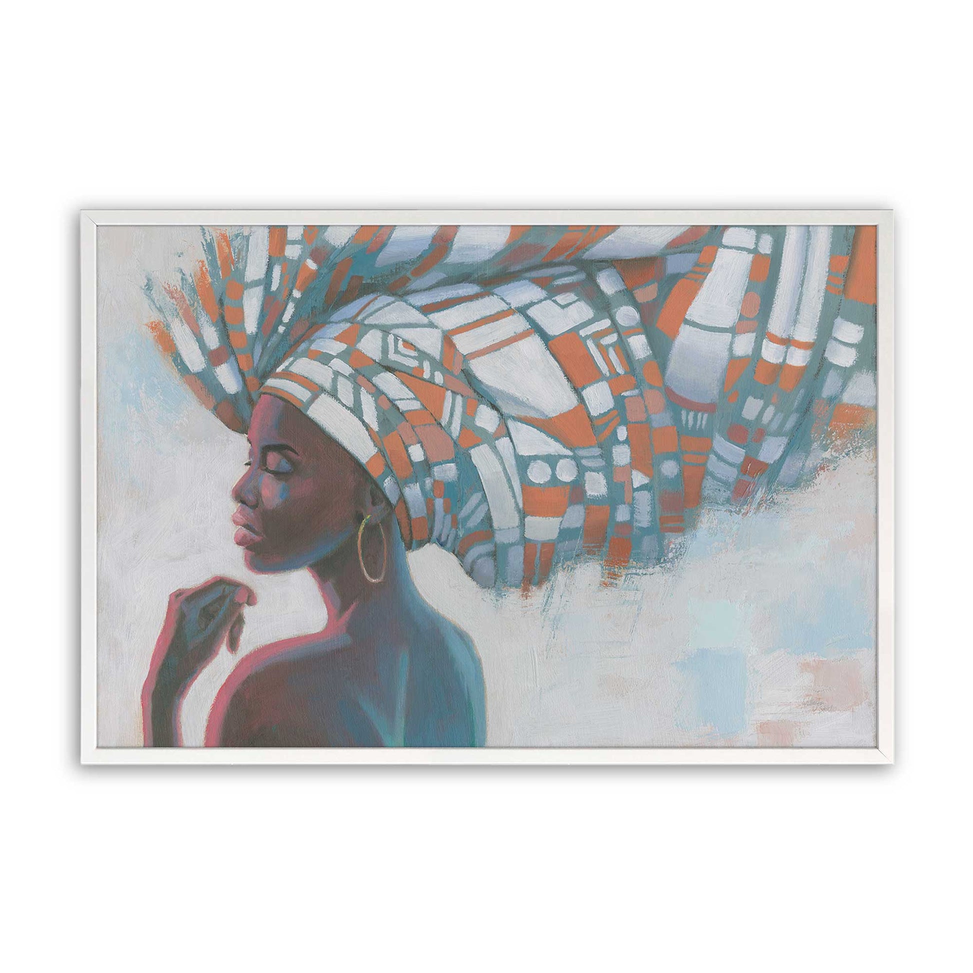 [Color:Opaque White], Picture of art in a Opaque White frame