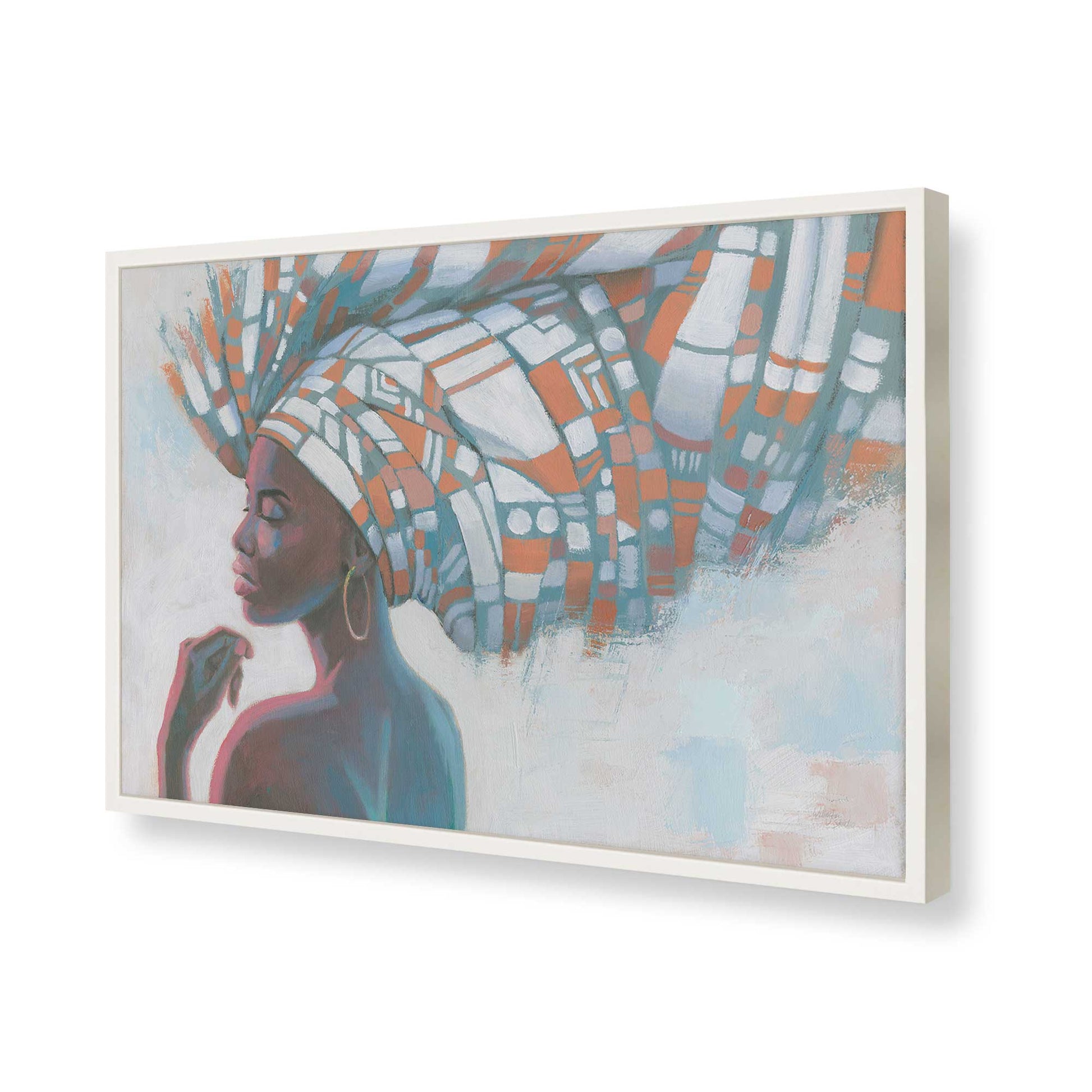 [Color:Opaque White], Picture of art in a Opaque White frame of the corner
