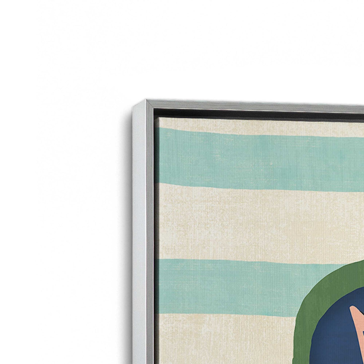 [Color:Polished Chrome], Picture of art in a Polished Chrome frame at an angle