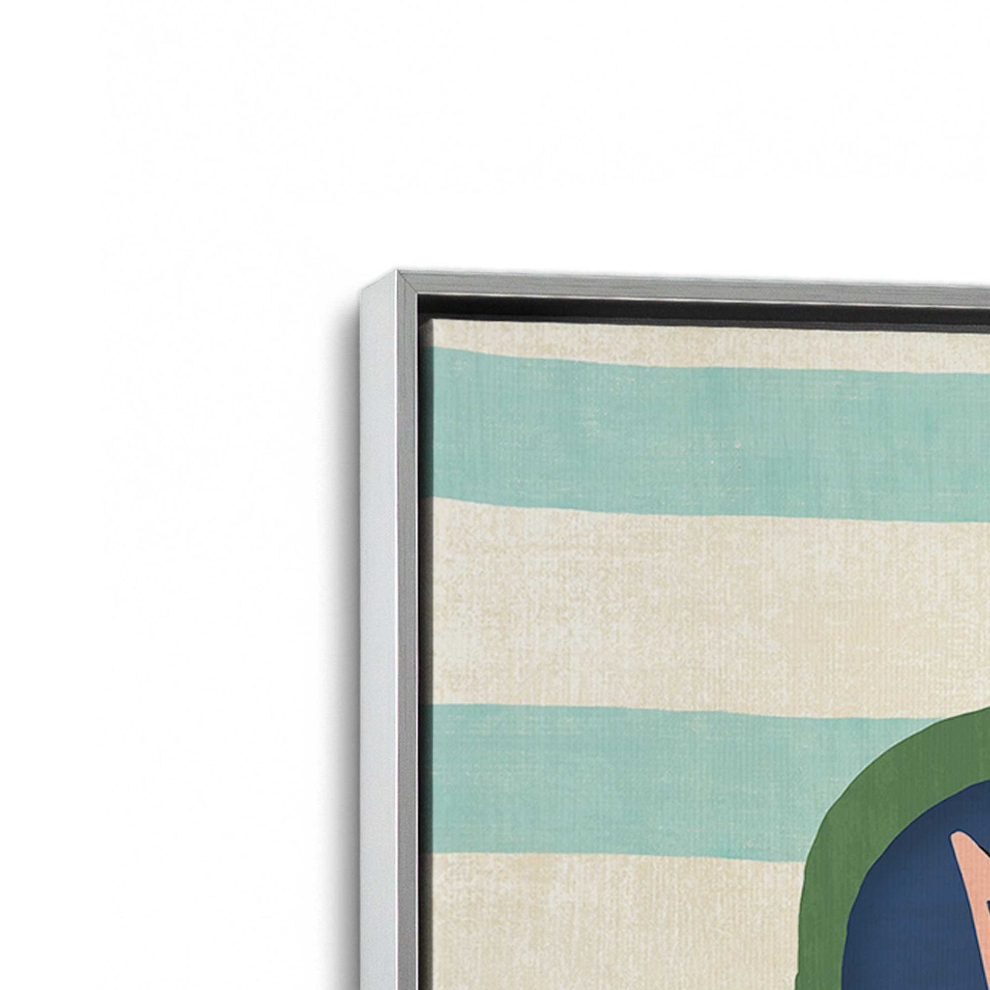 [Color:Polished Chrome], Picture of art in a Polished Chrome frame at an angle