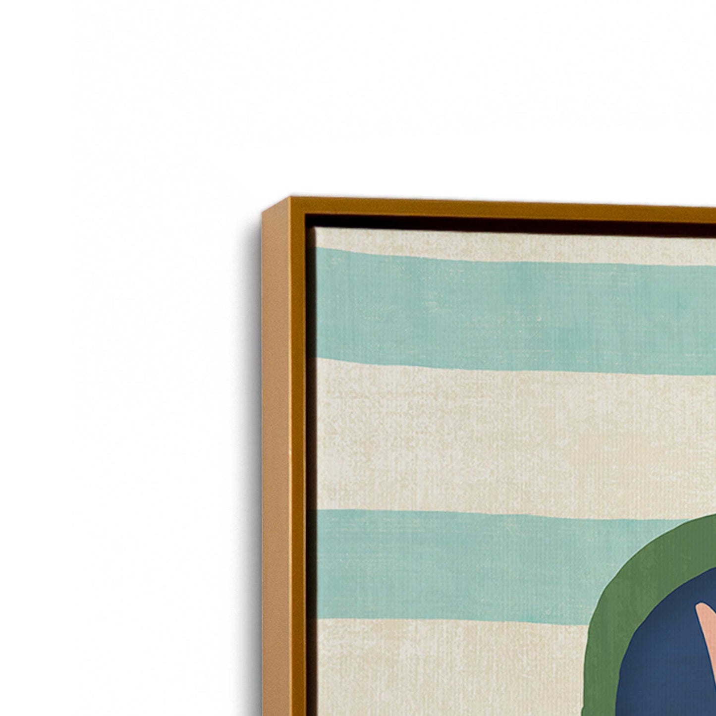 [Color:Polished Gold], Picture of art in a Polished Gold frame at an angle