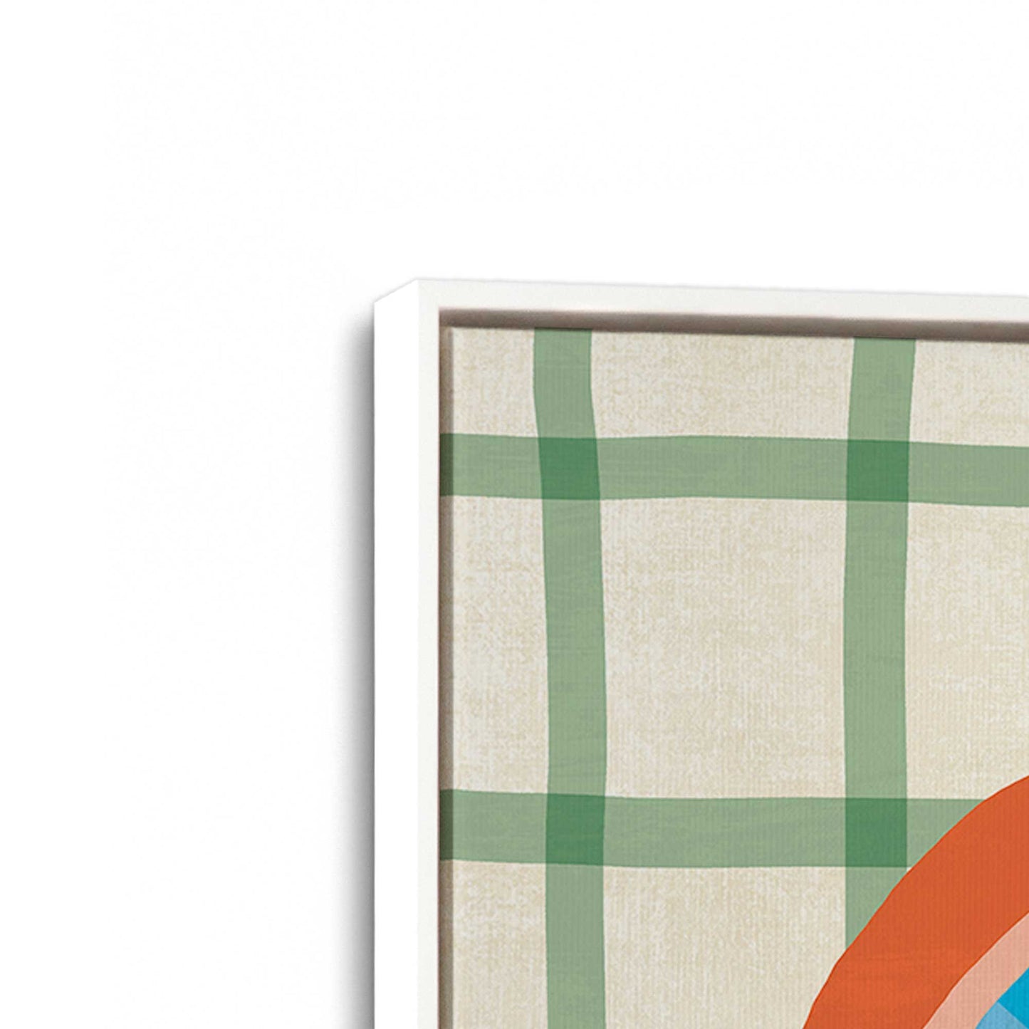 [Color:Opaque White], Picture of art in a White frame at an angle