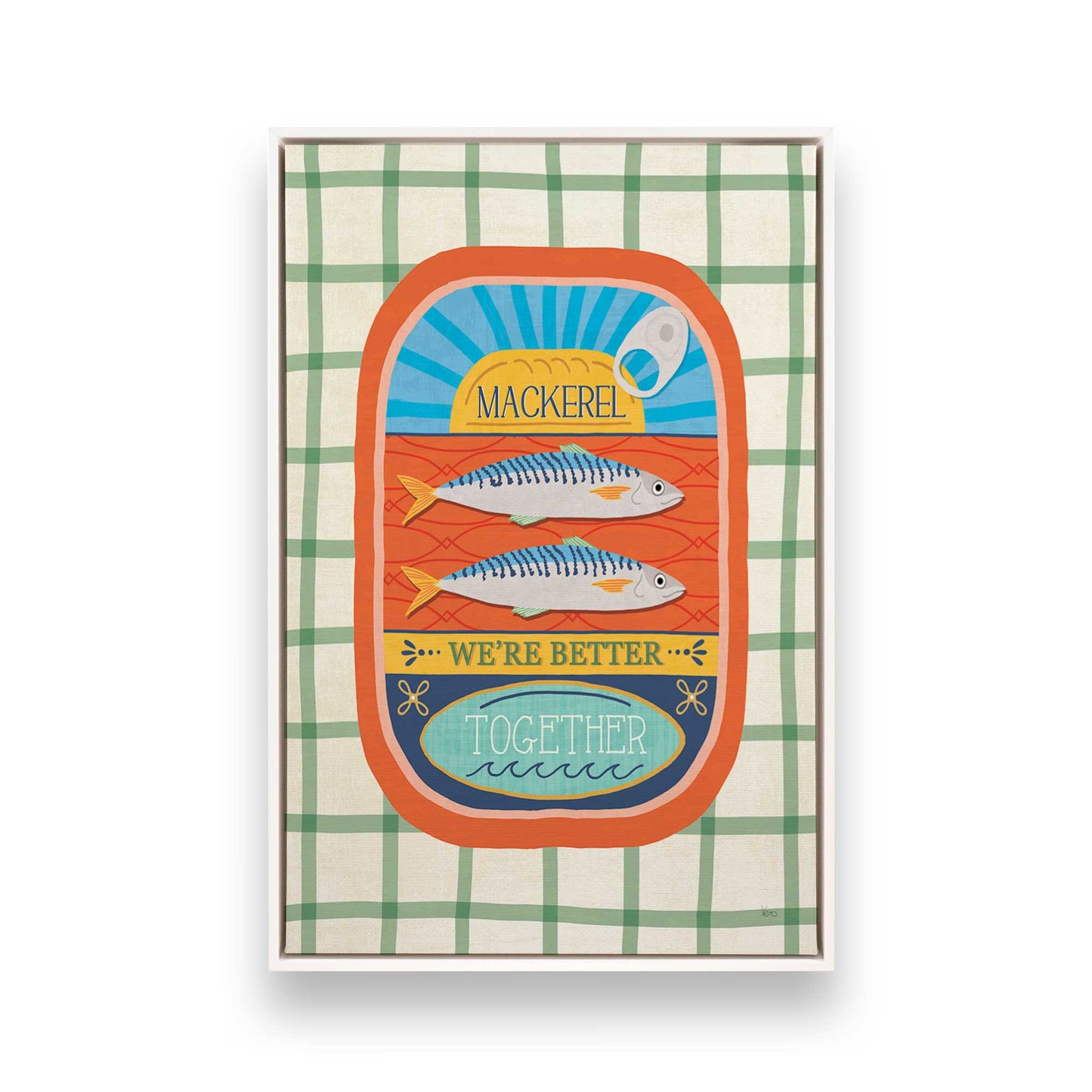 [Color:Opaque White], Picture of art in a White frame