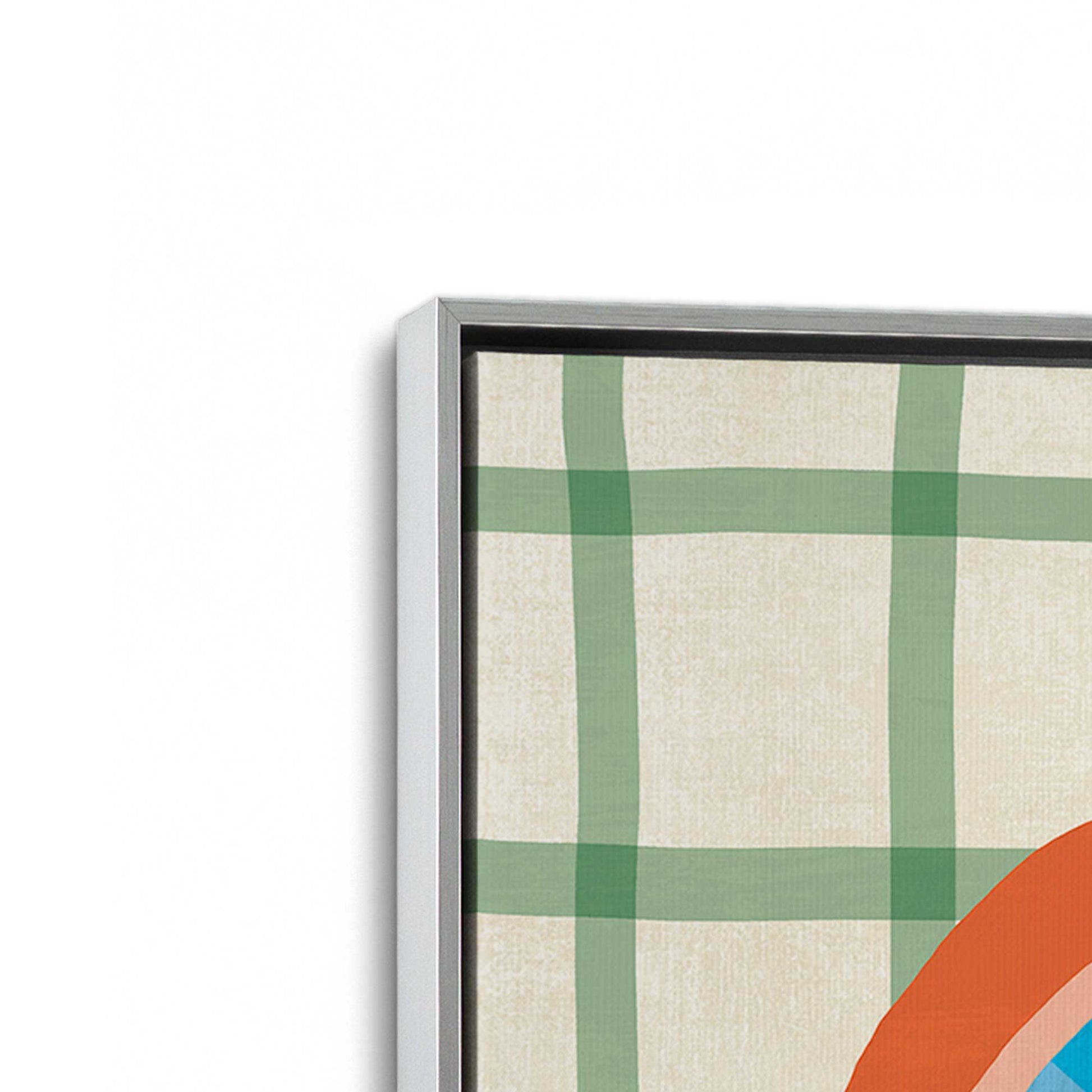 [Color:Polished Chrome], Picture of art in a Polished Chrome frame at an angle